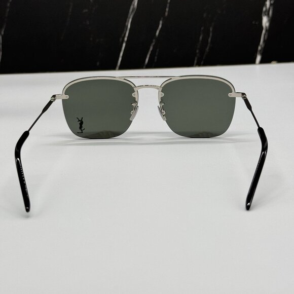NEW SAINT LAURENT SL309 M 002 SUNGLASSES SILVER UNISEX EYEWEAR SL309M 002 main image 7